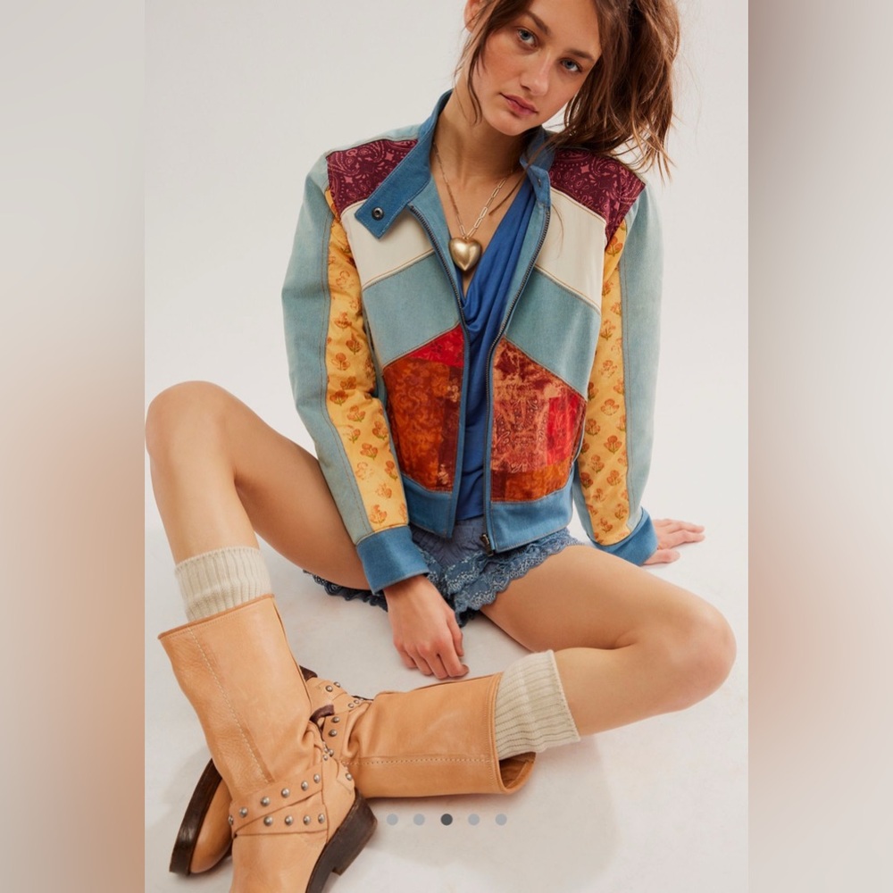 Free People Patchwork Extravaganza Jacket Size M
